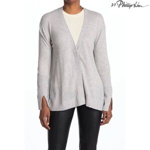 3.1 PHILLIP LIM NWT EXCLUSIVE CASHMERE LIGHT GREY CARDIGAN. SIZE S